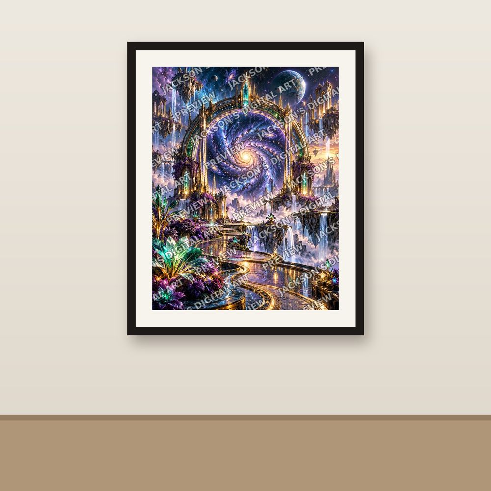 Stargate Garden shown framed on a wall
