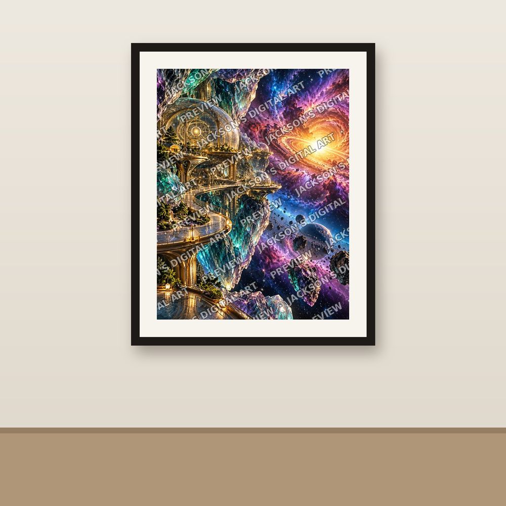 Stellar Observatory shown framed on a wall